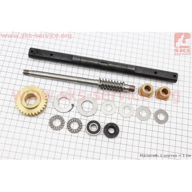 Ремонтный комплект культиватора, 13 деталей+вал+шестерня (на 30 зубов)