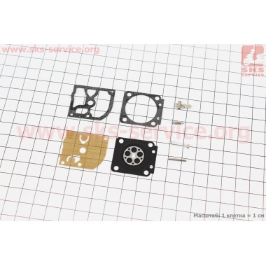 Ремонтный комплект карбюратора Stihl FS-250/400/450, 8 деталей