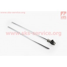 Вал приводной "РАЗБОРНОЙ" (шток, штанга) Ø8мм 9шлицов в сборе с трубой Ø26мм L=1520мм